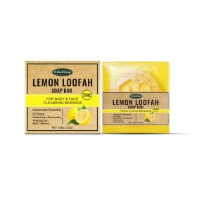 WoodSleep Loofah Lemon Essential Oil Soap Gently Cleanses Body And Skin With Refreshing Oil Control Treatment Soap